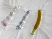 Preview 2 of One Tight Asshole, 3 Glass Dildo