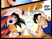 Preview 3 of Milk and Bulma are penetrated by Gogeta