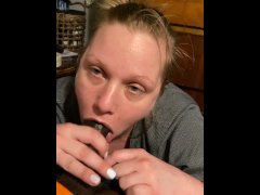 Blonde loves sucking my dick