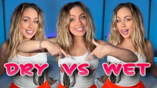4K DRY VERSUS WET IN HOOTERS OUTFIT