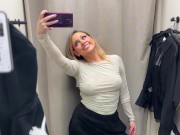 Preview 3 of |4K| TRANSPARENT CLOTHES TRY ON IN FITTING ROOM