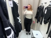 Preview 6 of |4K| TRANSPARENT CLOTHES TRY ON IN FITTING ROOM