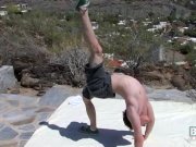 Preview 5 of Handsome yoga enthusiast Jesse Jordan tugs his long cock