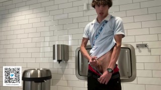 Gay Teen Model Masturbates Inside Grocery Stores Public Restroom!