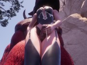Preview 1 of Petitre Redhead Witch Fucks With Monster Cock Furry Demon Yiff 3D Hentai