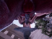Preview 3 of Petitre Redhead Witch Fucks With Monster Cock Furry Demon Yiff 3D Hentai