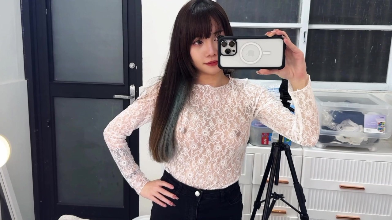 (IG:yincheng_ozz) See-Through Try On Haul | Transparent Lingerie and Clothes