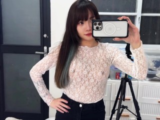 (IG:yincheng_ozz) Durchsichtige Anprobe | Transparente Dessous Und Kleidung