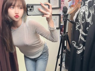 (IG:yincheng223)Transparent Clothing Try on Haul Video