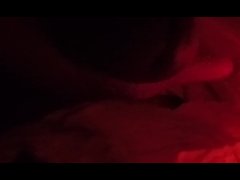 Extended Masturbating in Red Night Light and Cumming to Orgasm to favorite Lesbian Porn PIP Quietly
