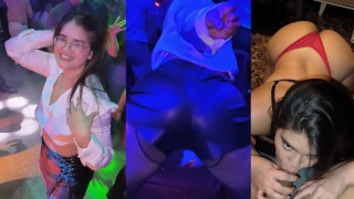 feestje: mooi meisje kiest een vreemde om te neuken na het dansen
