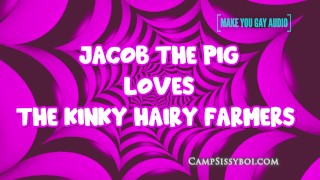 Jacob the pig loves the kinky hairy farmers