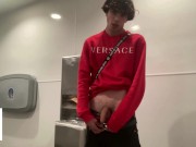 Preview 2 of Gay Teen Model Masturbates Inside A Pet Stores Public Restroom!