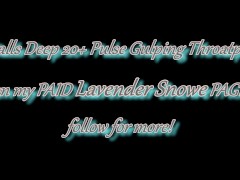 EXTREME DEEPTHROAT FACEFUCK! Ultra Goth Bimbo Slut Mounts Her Lips for Pulsating Cum in Throat