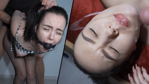 MAMACITA LOVES IT ROUGH - Spanish Babe Gagged, Bent Over And Showered In Cum ´´