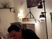 Preview 3 of Best blowjob ever!! Sexy busty housewife JenniferPussy sucks cock like a champ!! She loves cum!!