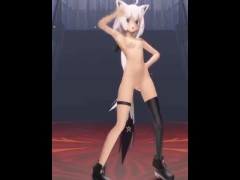 Shirakami Fubuki Iwara MMD R-18 Nude Mod 有頂天ビバーチェ