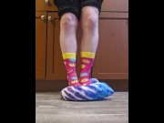 Preview 4 of Horny Buttplug Boy Wears Cute Socks has To Pee