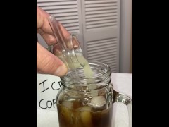 Irish Cum Cream Iced Coffee for my wife to drink at our Saint Patrick’s party, I sneak a sip