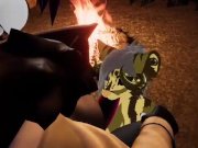 Preview 2 of Slutty Furry Blows A Pent Up Male By Campfire (Full Content)