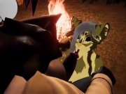 Preview 4 of Slutty Furry Blows A Pent Up Male By Campfire (Full Content)