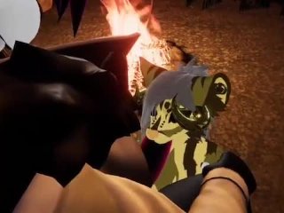 Slutty Furry Blows a Pent up Male by Campfire (Full Content)