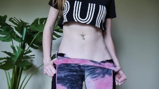 Sierra Ky Sexy Teen Pantaloncini Da Palestra Provare Su Haul
