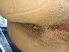 my slutty real woman decides to piss on the side of the road then shows off her bitch ass.