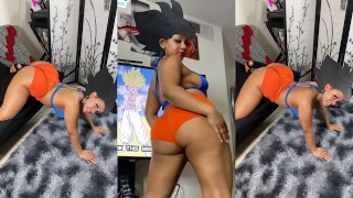 Goku Cosplay Girl Twerking Dragon Ball Z