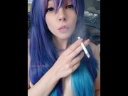 Preview 5 of Cute Egirl Smoking in your face (full vid on my ManyVids/0nlyfans)