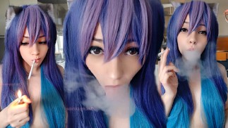 あなたの顔で喫煙しているCute Egirl(私の多くのVids / 0nlyfansのフルビデオ)