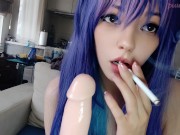 Preview 5 of Adorable Egirl Smoking and Teasing your dick (full vid on my ManyVids/0nlyfans)