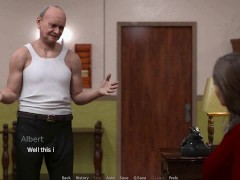 The East Block: College Girl Jerks Off Two Older Man With Big Cocks On The Couch - Episode 12