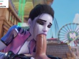 Widowmaker Do Hot Blowjob at Amusement Park | Hottest Overwatch Hentai 4k 60fps