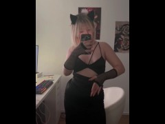 Pretty girl with cat ears.