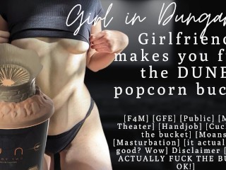 ASMR | Girlfriend makes you fuck the DUNE popcorn bucket | Audio Porn for Men