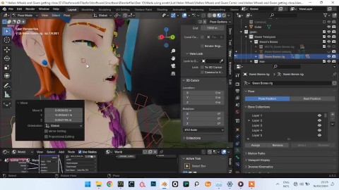 Nos bastidores Como fazer as renderizações da regra 34 no Blender 3d com Ben 10 Gwen e Hellen Wheels