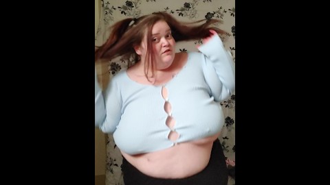 BBW Dancing to Music while Trying on Clothes