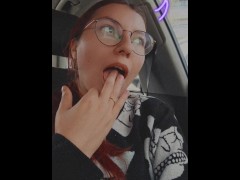 Snapchat hoe public car masturbation