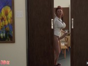 Preview 2 of Futa3dX - Redhead Futa Babe Shoves Her Huge Dick In Her Gf's Tight Pussy