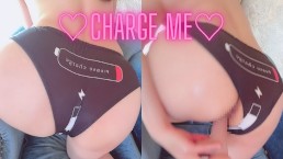 【無修正】ゆかろんのアソコに君のおちんちんを挿して私を充電してください🪫　乳首オナニー。充電パンツ。ディルドオナニー。M字開脚。日本人。アジアン。