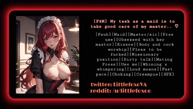 [F4M] Моя задача как горничной - хорошо заботиться о моем хозяине.. ♡