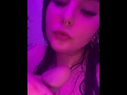Preview 6 of Shower JOI  & Dildo Blowjob With Seductive Tattooed Beauty