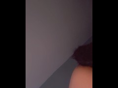 Daddy-surprised bf with my tail stuffed in tight hole-felt so good