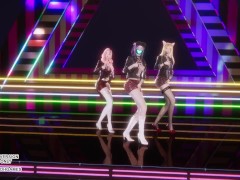 [MMD] IVE - Kitsch Ahri Akali Seraphine Sexy Kpop Dance League of Legends Uncensored Hentai 4K 60FPS