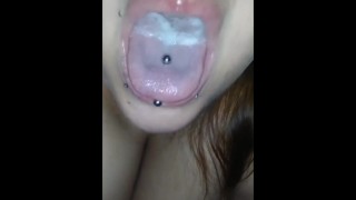 swallowing more cum