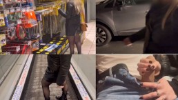 未知的金发女郎在超市停车场给我打手枪