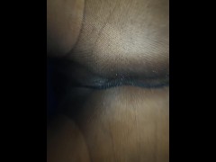 Ebony Black pantyhoe pussy