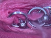 Preview 3 of Extreme Close Up Pee and My Pierced Pussy and Clit