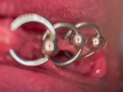 Extreme Close Up Pee and My Pierced Pussy and Clit